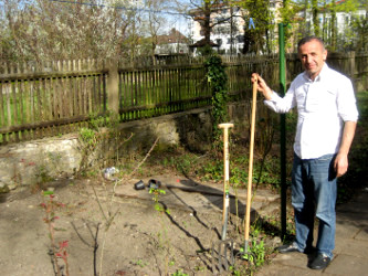 Foto: Garten im Flüchtlingsheim